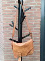 Bear Design schoudertas crossbody schooltas leer cognac, Ophalen, Overige typen, Zo goed als nieuw, Leer