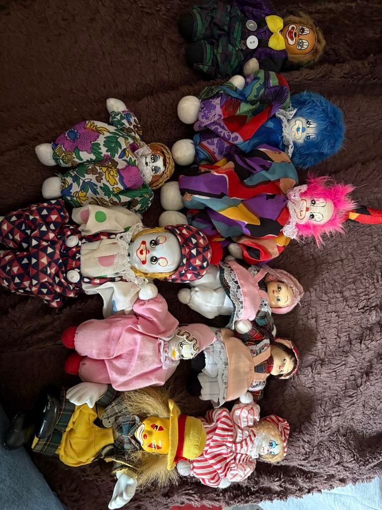 Vintage Porseleinen Clown Poppetjes - Jaren 80/90, Verzamelen, Poppen, Ophalen of Verzenden, Zo goed als nieuw, Pop