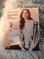 Esmara blouse met ruches - Maat 46, Kleding | Dames, Blouses en Tunieken, Blauw, Maat 46/48 (XL) of groter, Nieuw, Esmara