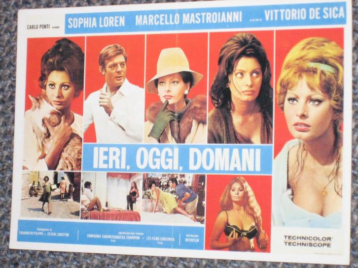 Sophia Loren & Marcello Maistroianni in Ierie Oggi Domani, Verzamelen, Ansichtkaarten | Themakaarten, 1980 tot heden, Overige thema's