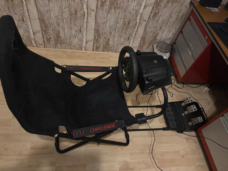Logitech G923 + Playseat Challenge + Schakelpook, Spelcomputers en Games, Spelcomputers | Xbox | Accessoires, Gebruikt, Ophalen of Verzenden
