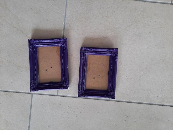 paarse fotolijstjes barokstijl, Audio, Tv en Foto, Fotografie | Fotolijsten, Gebruikt, Ophalen of Verzenden