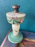 Antieke opaline olielamp, Ophalen of Verzenden