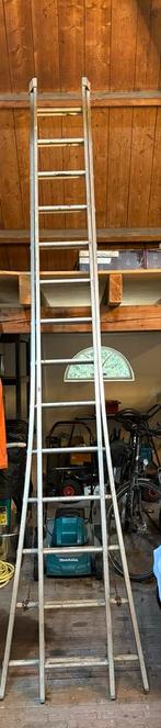 Uitschuifbare ladder - 4 meter of meer, Doe-het-zelf en Verbouw, Ladders en Trappen, Ophalen, Gebruikt, Ladder, Opvouwbaar of Inschuifbaar