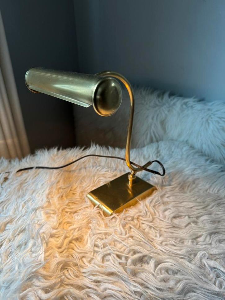 Bankierslamp pianolamp lamp messing tafellamp, Huis en Inrichting, Lampen | Tafellampen, Ophalen of Verzenden
