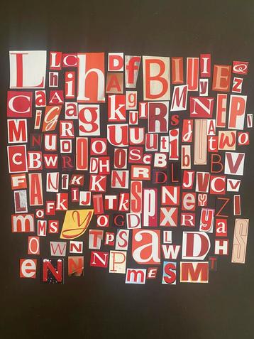 Kleuren multi set zelf samen te stellen scrapbook letters  beschikbaar voor biedingen