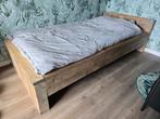 Steigerhouten 1 persoons bed, Huis en Inrichting, Ophalen, Gebruikt, 90 cm, Eenpersoons