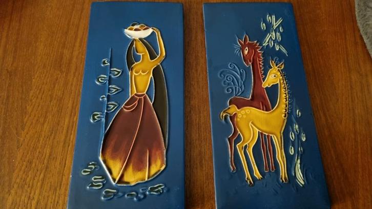Vintage Wandtegels met Motieven, Antiek en Kunst, Antiek | Wandborden en Tegels, Ophalen of Verzenden