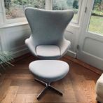 Egg Chair met Voetenbank, Ophalen, Zo goed als nieuw, Metaal, 75 tot 100 cm