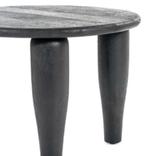 Ronde Salontafel Amira Mangohout zwart 60x60 xm, Huis en Inrichting, Tafels | Salontafels, 50 tot 100 cm, Minder dan 50 cm, Nieuw