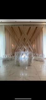 Transparante Tafel met Pilaren, Ophalen, Zo goed als nieuw