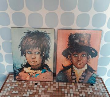 Vintage houten platen beschikbaar voor biedingen