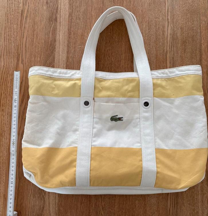 Lacoste Hamptons Tote Bag - Shopper, Sieraden, Tassen en Uiterlijk, Tassen | Damestassen, Zo goed als nieuw, Shopper, Wit, Ophalen of Verzenden