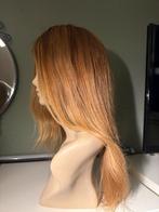Blonde Human Hair Pruik, Ophalen of Verzenden, Zo goed als nieuw, Pruik of Haarverlenging