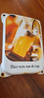 Emaille bordje reclamebord bier brouwerij mancave bar, Verzamelen, Ophalen of Verzenden, Gebruikt, Reclamebord