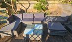 Loungeset Rattan voor tuin, grijs, Ophalen, Rotan, Zo goed als nieuw, Loungeset