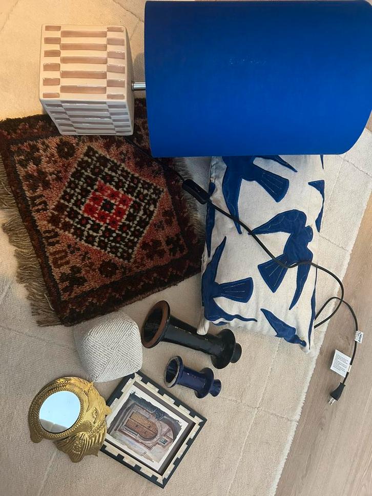 Woonspullen lamp tamegroute kandelaren shiraz kleedje, Huis en Inrichting, Woonaccessoires | Kandelaars en Kaarsen, Zo goed als nieuw