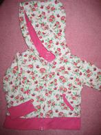 Vestje met bloemen en capouchon, 80, HEMA, Ophalen of Verzenden, Zo goed als nieuw, Meisje, Truitje of Vestje