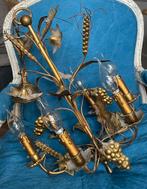 Antieke luchter kroonluchter goud verguld druiventros bloem, Ophalen