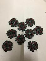 Kaarsenringen met bladeren en bessen (set), Ophalen of Verzenden, Zo goed als nieuw