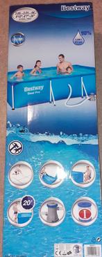 Bestway Steel Pro zwembad + pomp + hoes, Tuin en Terras, Zwembaden, 200 tot 400 cm, Gebruikt, Rechthoekig, Opzetzwembad