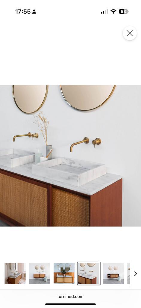 Furnified Marmeren Wastafelblad Marcel - Stijlvol & Uniek!, Huis en Inrichting, Badkamer | Badkamermeubels, Nieuw, Wasbak of Wastafel