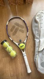 Tennisracket tecno pro + 4 ballen + tas, Sport en Fitness, Tennis, Ophalen, Gebruikt, Racket, Overige merken