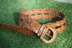 Riem van gevlochten Leer, Echt leder, 90 tot 100 cm, Tailleriem, Ophalen of Verzenden