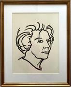 Jeroen Henneman, portret Beatrix, 29 x 38 cm., Ophalen of Verzenden