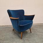 50's vintage fauteuil cocktailstoel clubfauteuil blauwe, Kolibrivintagehal@gmail.com, Aaldertgeertsstraat 43 Olst, Minder dan 75 cm