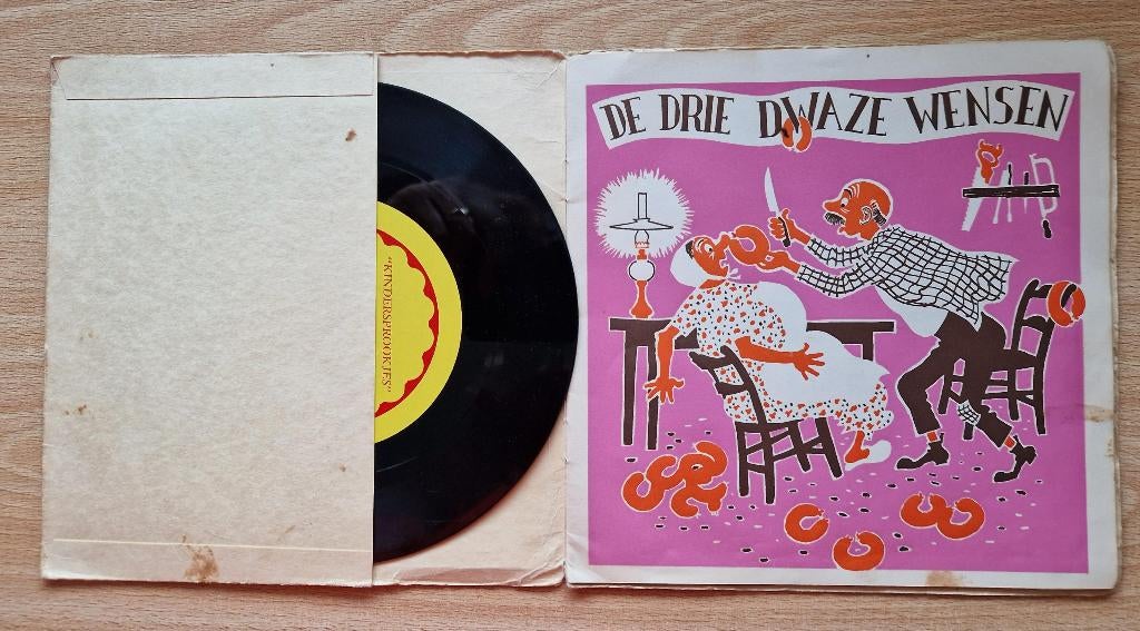 2 Singletjes met sprookjes, jaren '50, Cd's en Dvd's, Vinyl Singles, Ophalen of Verzenden, Gebruikt, Kinderen en Jeugd, Single
