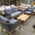 Loungeset / Tuinset Bogota - 4 season kussen met rits - Hout, Tuin en Terras, Wicker, Nieuw, Tuinset, Bank