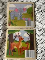 Houten Puzzel Dieren hert en olifant nieuw, 2 tot 4 jaar, 10 tot 50 stukjes, Nieuw, Ophalen of Verzenden