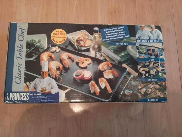 Princess Classic Table Chef - Teppanyaki bak en gripplaat, Witgoed en Apparatuur, Gourmetstellen, Zo goed als nieuw, Ophalen of Verzenden