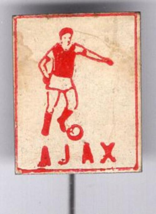 AJAX papier op blik voetbalclub speldje ( Y_053 ), Verzamelen, Speldjes, Pins en Buttons, Zo goed als nieuw, Speldje of Pin, Sport