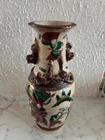 Chinese Baluster Vaas - Polychroom Emaille, Warrior Scenes, Ophalen of Verzenden