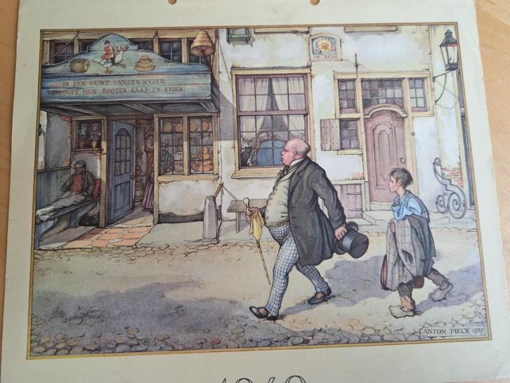 6 prenten Anton Pieck 1939, Verzamelen, Foto's en Prenten, Zo goed als nieuw, Prent, Overige onderwerpen, Voor 1940, Ophalen of Verzenden