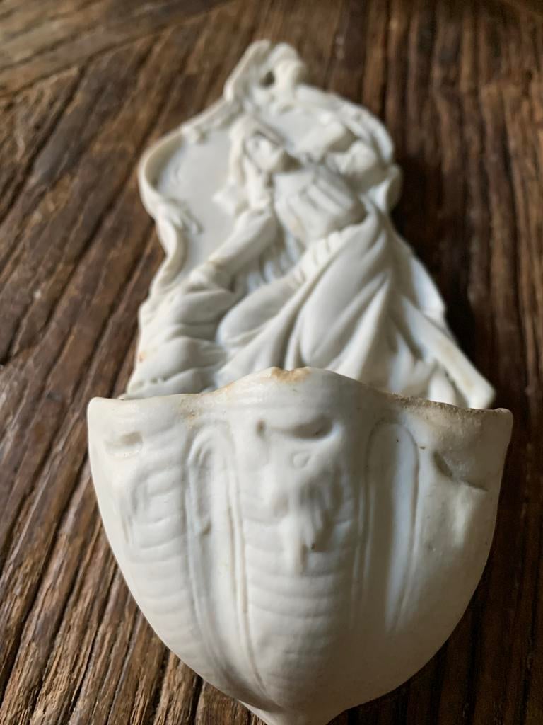 Antiek Wijwatervat Maria met Kind, Antiek en Kunst, Ophalen of Verzenden