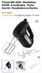 Tristar MX-4201 Handmixer - 300W - 6 Snelheden, Witgoed en Apparatuur, Keukenmixers, Ophalen of Verzenden, Zo goed als nieuw, 3 snelheden of meer