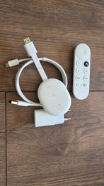 Google Chromecast met Google TV (4K) wit 8GB, Audio, Tv en Foto, Mediaspelers, Ophalen of Verzenden, Zo goed als nieuw, HDMI