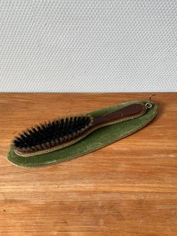 Vintage Kleding Borstel in Groen Velours, Wandborstel beschikbaar voor biedingen