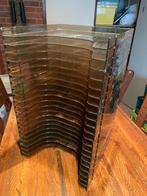 Vintage vinylplaten opbergsysteem LP bakken 22stuks bruin, Cd's en Dvd's, Vinyl | Overige Vinyl, Ophalen, Zo goed als nieuw, 12 inch