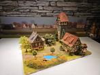 Diorama boerderij met toren N spoor modeltrein 1:160, Overige merken, Gebruikt, Gelijkstroom of Wisselstroom, Brug, Tunnel of Gebouw