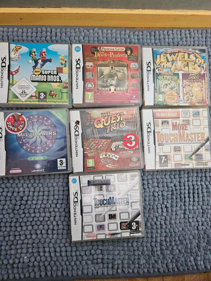 Nintendo DS Spelletjes - Mario, Layton, Puzzels, Spelcomputers en Games, Games | Nintendo DS, Gebruikt, Puzzel en Educatief, 1 speler