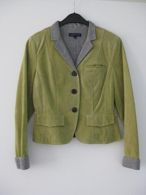 Leer Jasje Josephine en Co maat 38 valt klein, Kleding | Dames, Jasjes, Kostuums en Pakken, Zo goed als nieuw, Maat 36 (S), Groen