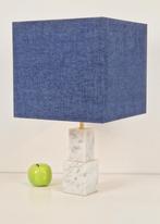 Vintage kubistisch carrara marmer tafellamp regency lamp ’60