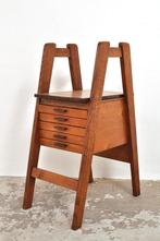Vintage ladekast werkplaatsmeubel kast trapkast jaren 30, Minder dan 50 cm, Gebruikt, 5 laden of meer, Ophalen of Verzenden