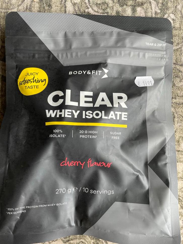 Body & Fit Clear Whey Isolate - Cherry, Sport en Fitness, Gezondheidsproducten en Wellness, Nieuw, Poeder of Drank, Ophalen of Verzenden