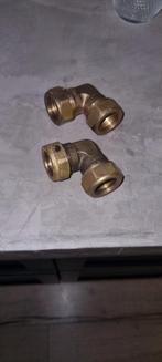 Koperen bochten 22mm - 2 stuks, Doe-het-zelf en Verbouw, Metalen, Ophalen of Verzenden, Gebruikt, Koper of Messing