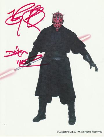 Gesigneerde foto van Ray Park, Darth Maul uit Star Wars beschikbaar voor biedingen